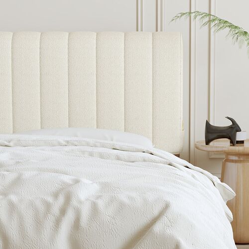 俏眠奶油风悬浮床床头软包靠背榻榻米卧室靠枕泰迪绒床头靠垫定制