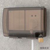户外86型二联二排防水盒二位开关插座连体带挂锁卡扣防溅盒防水罩
