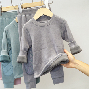 婴儿秋衣秋裤宝宝保暖内衣套装儿童加绒加厚男女童分体中大童内穿