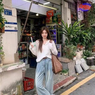 女春秋冬新款 显瘦长袖 大码 毛衣修身 上衣外穿 内搭打底衫 白色针织衫