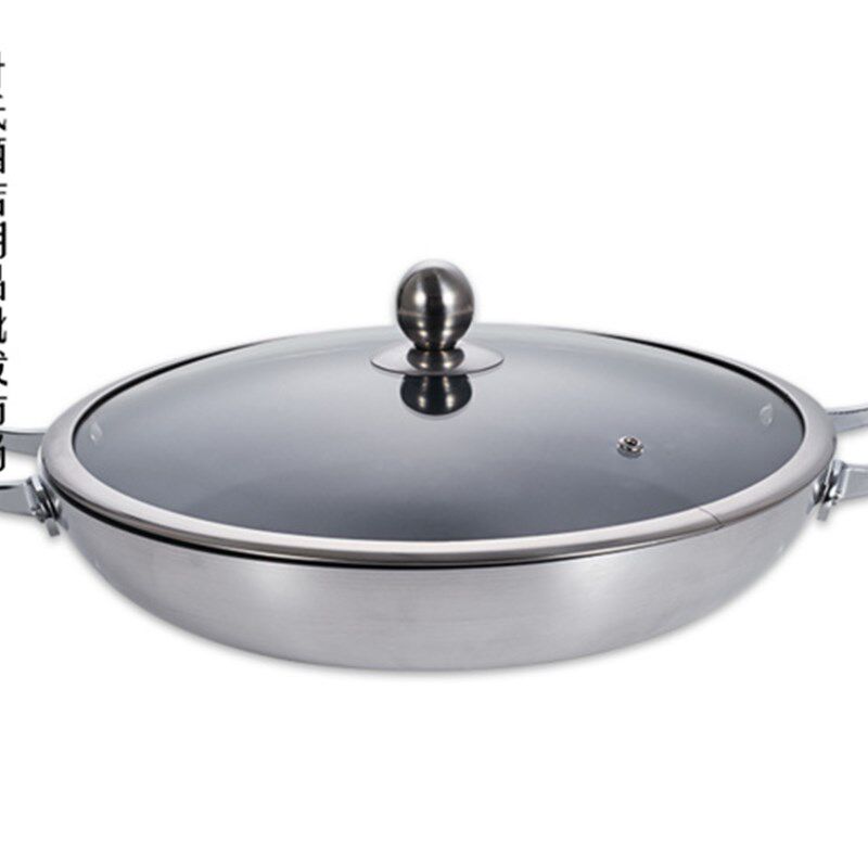 特色餐具商用不粘煎锅 双耳平底锅干锅焖锅 加大不沾锅电磁炉专用