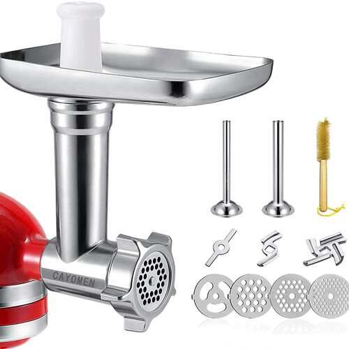 Kitchenaid搅拌机配件绞肉KA厨师机Metal Grinder压面榨汁切片器