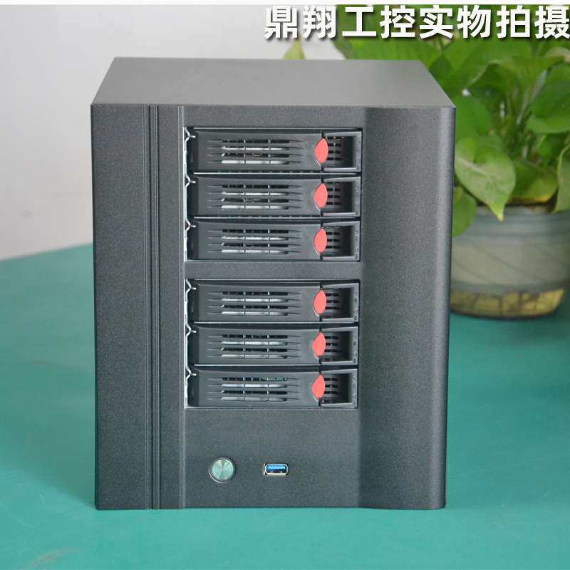 NAS 6盘位机箱17×17家用迷你itx主板黑群晖热插拔文件存储NAS4盘
