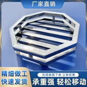 不锈钢带护栏大花盆托盘可移动万向轮刹车盆景置物架定制鱼缸底座