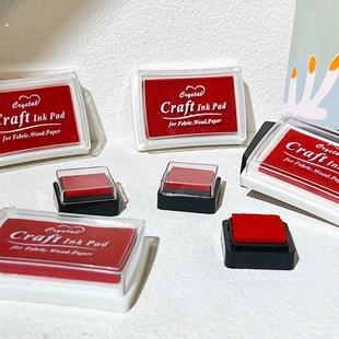 宝宝手足印泥印台红色速干易洗手指纹爱心印章印尼专用