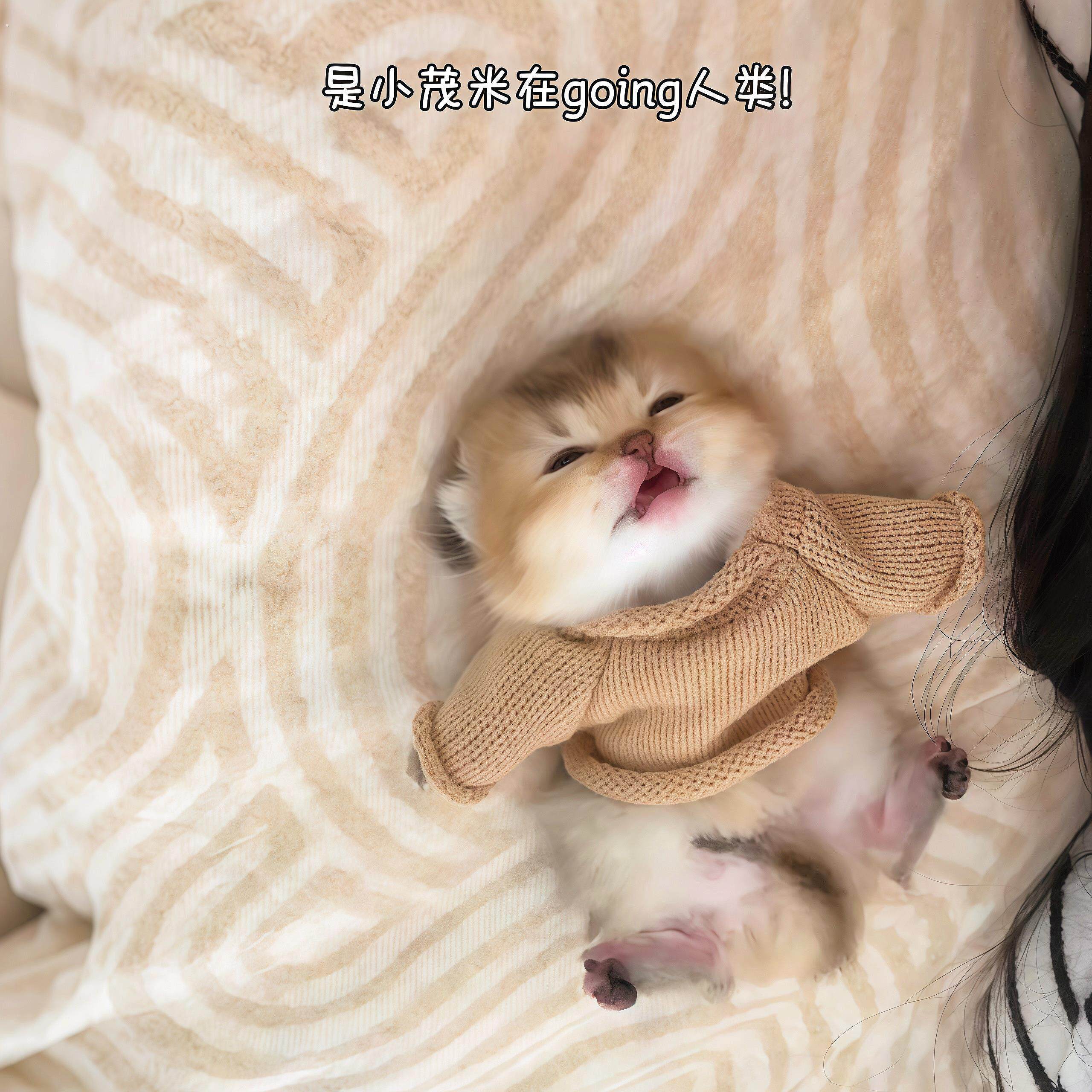 猫咪衣服四季通用学院风毛衣幼猫幼犬兔子护脐免着凉家居服猫睡衣