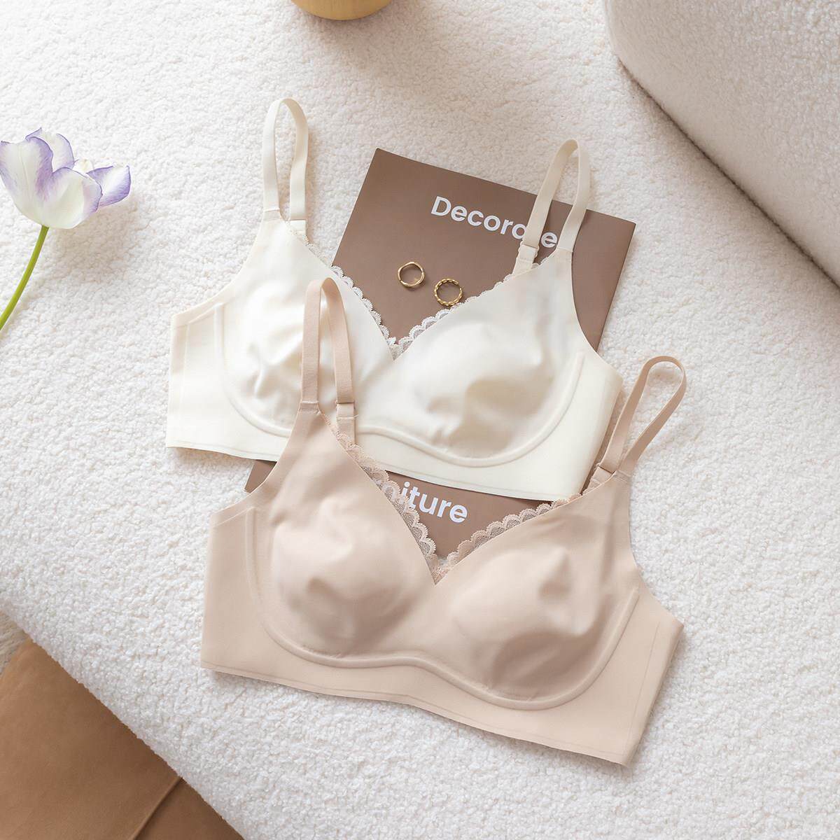 乳胶兔耳朵大胸全罩杯显瘦显胸小无钢圈薄款内衣女无痕文胸