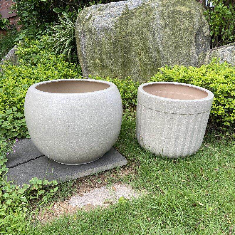阳台客厅庭院落地种花树发财树50宽大口径陶瓷特大号花盆厂家直销