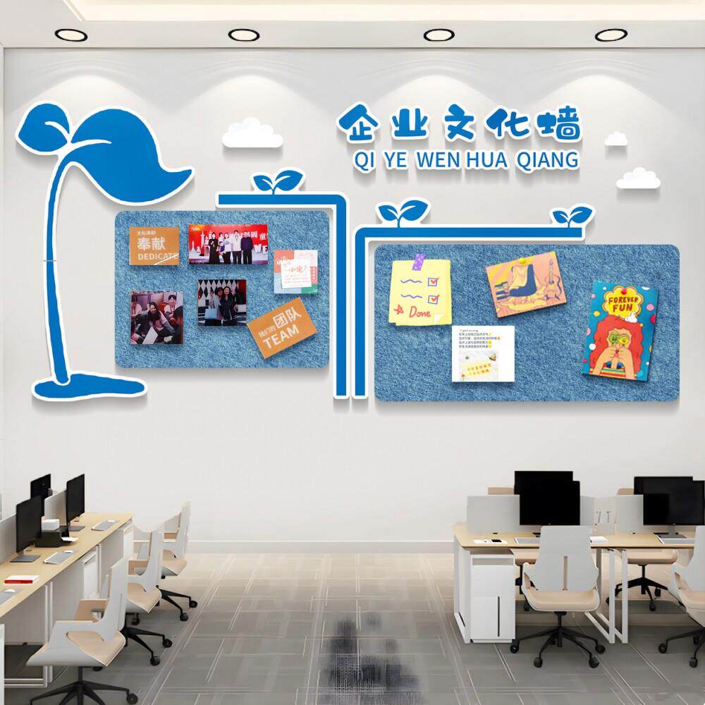 公司企业文化墙贴办公室装饰公告栏员工风采展示墙照片背景毛毡板
