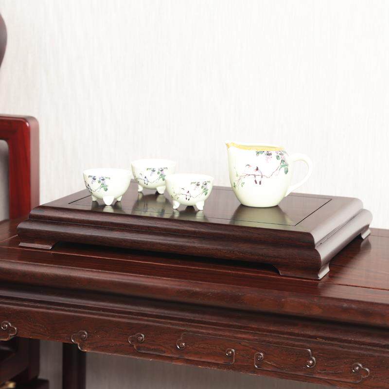 实木黑檀实木长方底座工艺品摆件底座奇石花瓶茶壶鱼缸底座木托
