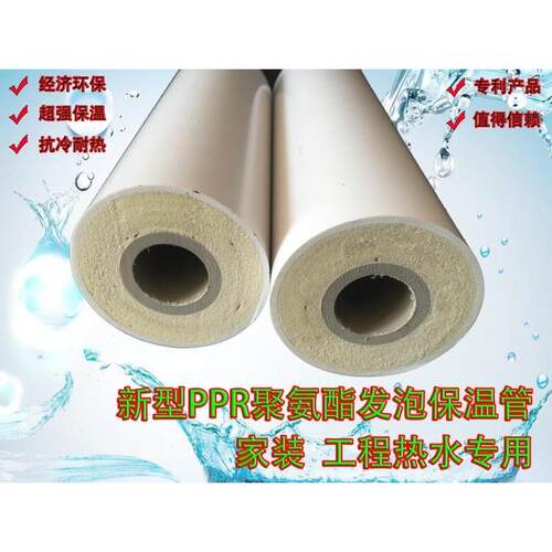 PPR聚氨酯发泡保温热水管一体PVC复合保温管PPR热熔管管套4分6分