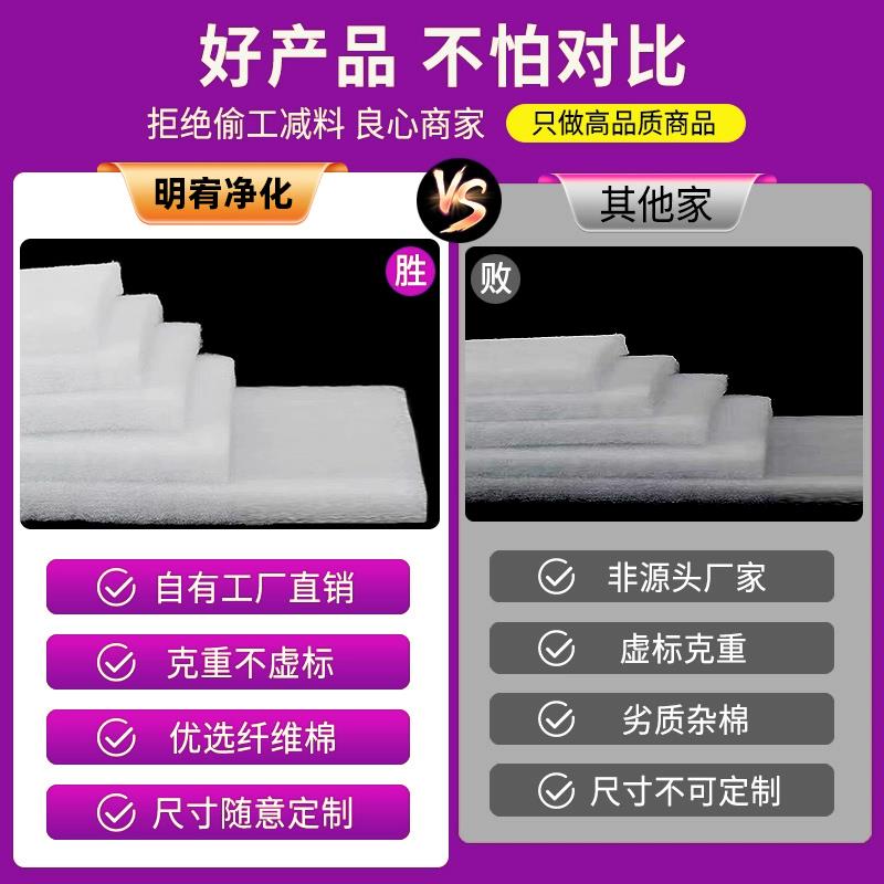 初效过滤棉无纺布高密度烤漆房顶棉工业设备进风口空气防尘过滤棉