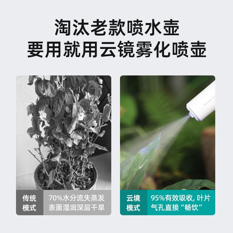 电动超细雾化喷壶家用浇花小型纳米雾化喷头办公室消毒专用喷雾器