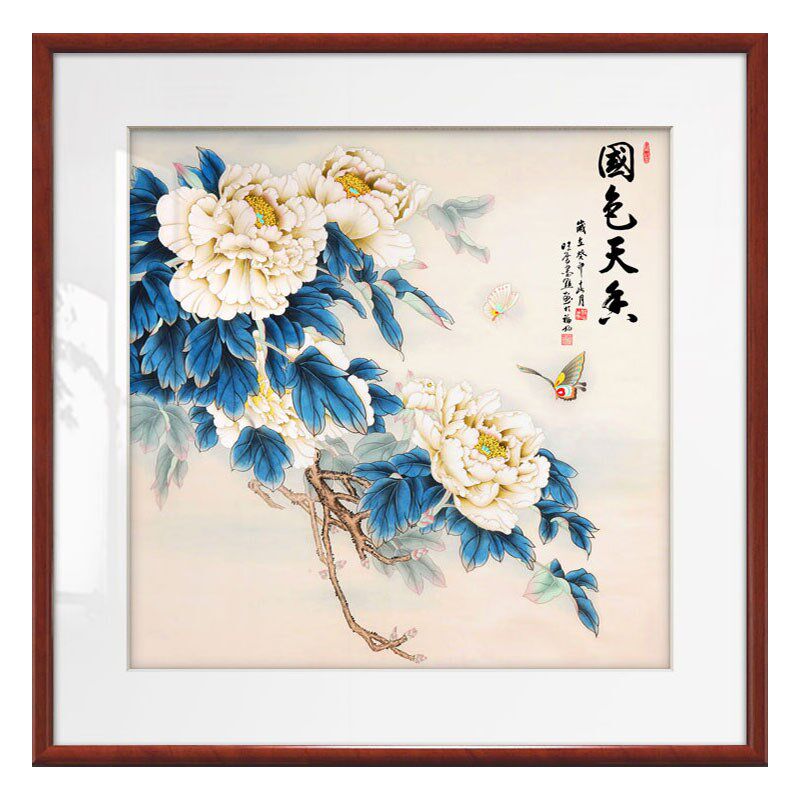 花开富贵牡丹挂画装饰画花鸟图客厅画吉祥字画国色天香墙壁画国画