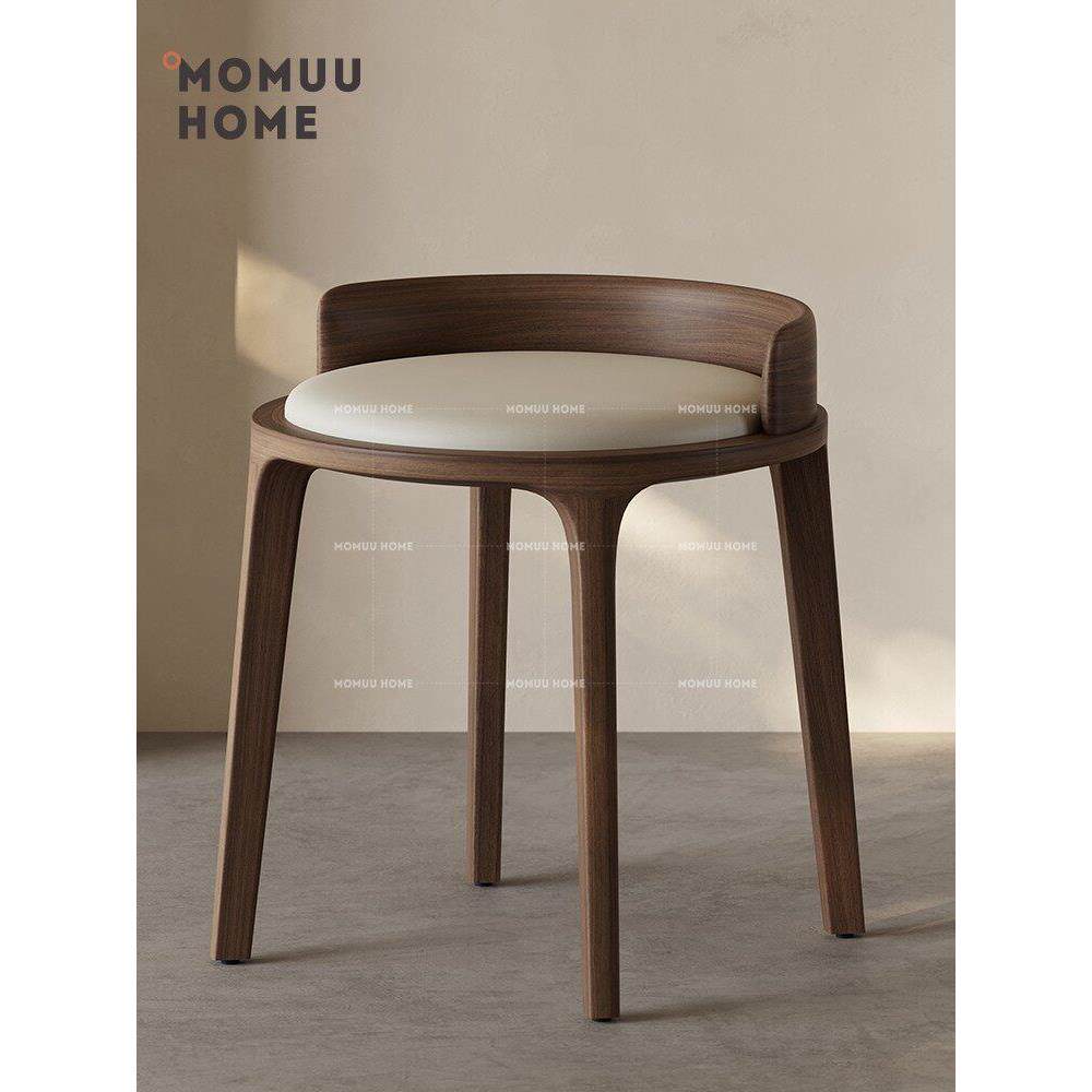 MOMUU HOME意式实木凳子极简客厅餐椅餐凳现代简约化妆凳梳妆凳子