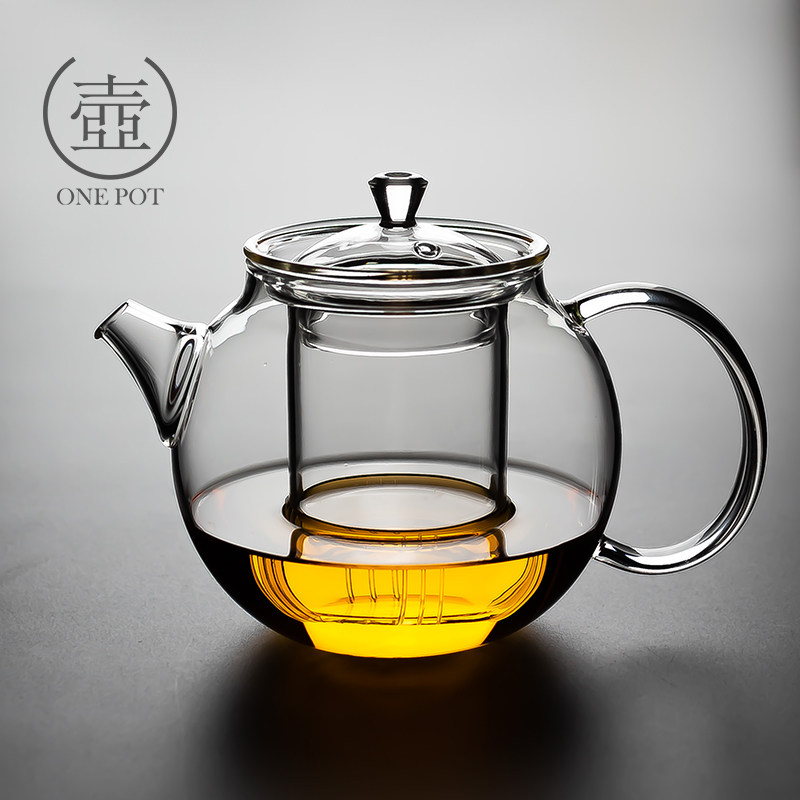 玻璃冲茶壶带过滤泡茶茶壶大容量耐高温加厚茶水分离泡水壶煮茶壶