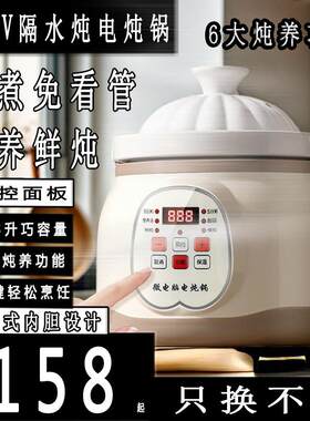 110V伏陶瓷电炖锅家用全自动多功能养生婴儿电炖盅燕窝隔水炖锅