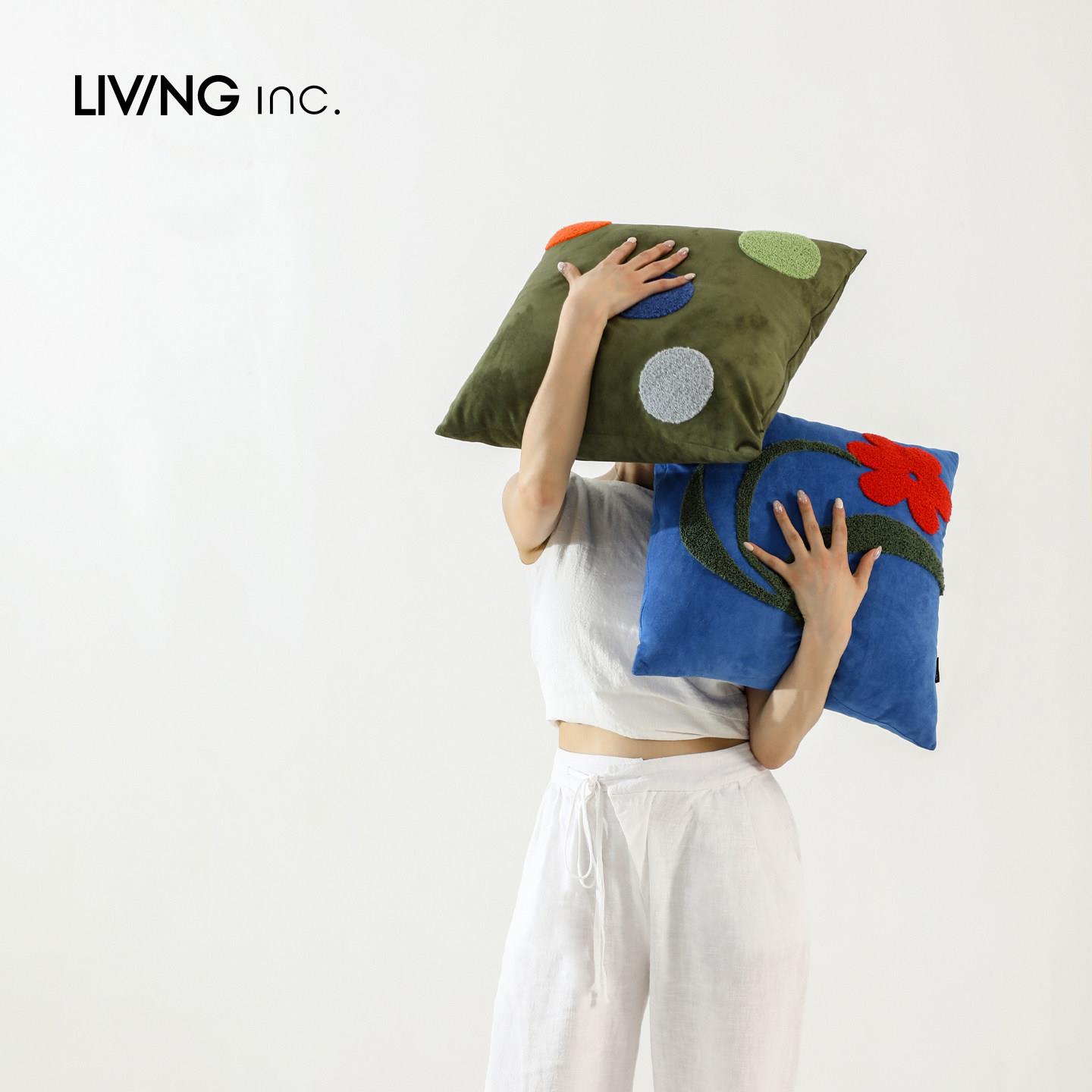 LIVING inc.裁剪多巴胺 儿童房沙发床头办公椅子靠背垫抱枕套含芯