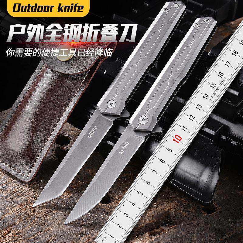 正品M390指挥官折叠刀优质不锈钢手柄锋利随身户外刀具防身军工刀