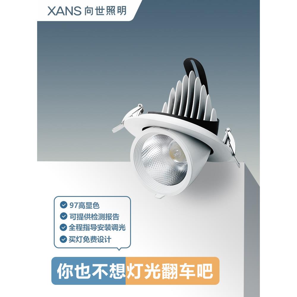 祥狮照明Led射灯店商业嵌入式高显色性服装店特光超亮象鼻灯