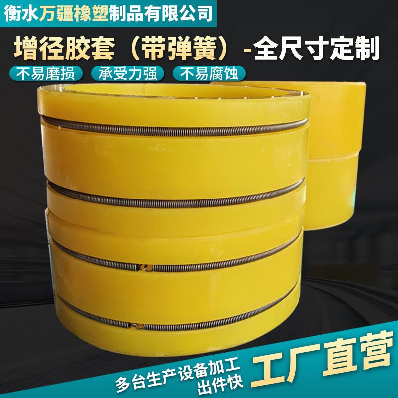 聚氨酯增径胶套可减震开卷机上料机涨缩套508变610可开口变径胶套