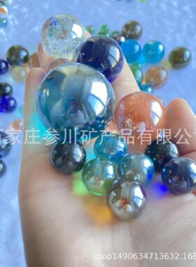 纯色玻璃用弹1029珠六色可选游戏机璃弹珠璃球14mm玻16玻mm25mm22