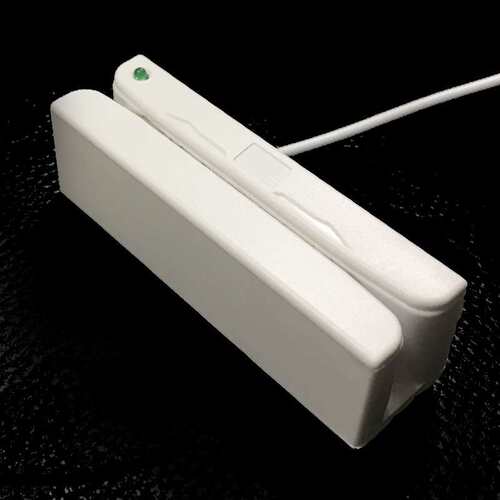 白色全三轨磁卡阅读器刷卡设备读卡器侧挂Magnetic Card Reader