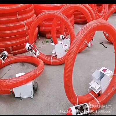 软管吸粮机家用弹簧蛟龙中驱动160mm双管双向抽料机视频