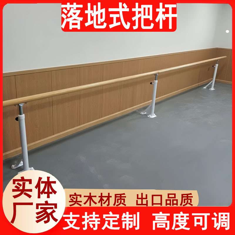舞蹈把杆落地式固定式可升降舞蹈房教室专业压腿杆儿童成人练功杆