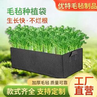 楼顶阳台用长方形毛毡种植袋无纺布蔬菜植物育苗生长袋加厚美植袋