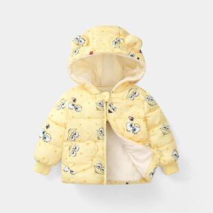 婴儿羽绒服冬季0一1周2岁3儿童4小男孩棉衣5加绒6个月7女宝宝外套