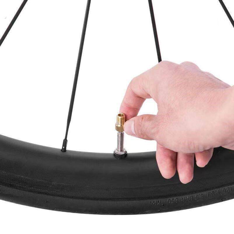 公路自行车法嘴转美嘴转换头轮胎法式气嘴转接充气打气筒配件山地