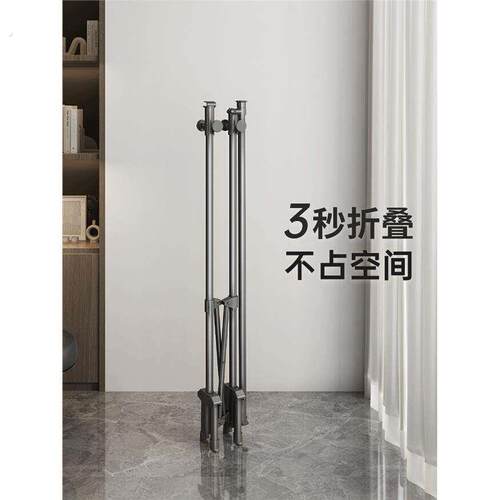 折叠晾衣架落地家用阳台卧室挂衣晒被子神器室外晾衣杆室内晒衣架