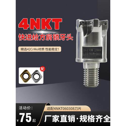 特固克4NKT06双面快进给锁牙头4NKT060308刀片分体式数控抗震螺纹