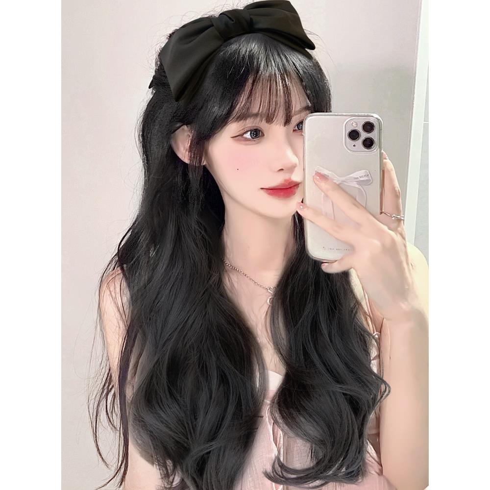 假发女士长头发发带假发一体式时尚半发带可拆卸假发片人造头发卷