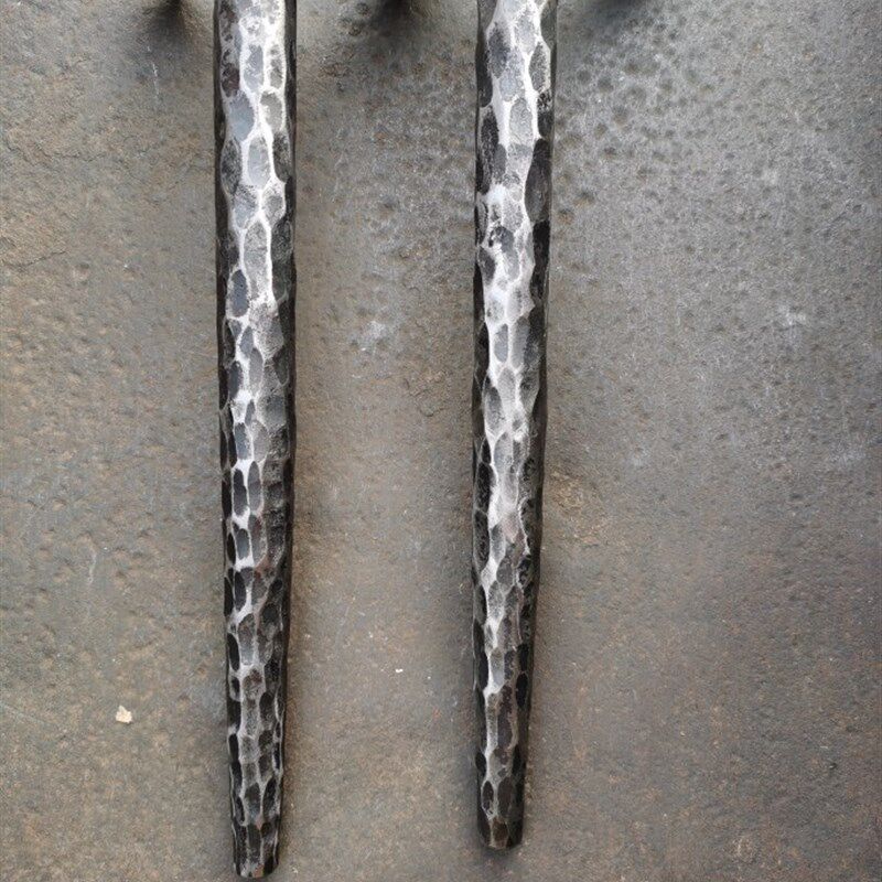 侘寂风格铁艺纯手工锻打茶几玄关桌餐桌茶桌脚艺术铁艺高脚定制