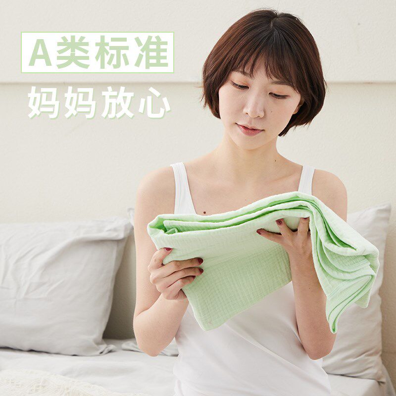 植初婴儿浴巾男女儿童浴袍纯棉纱布吸水柔软全棉盖毯包被夏季薄款