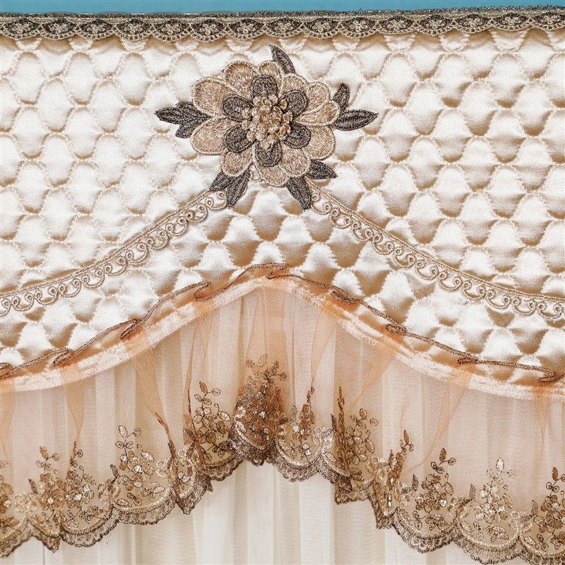 液晶电视机防尘罩55寸65寸75寸壁挂式欧式盖布蕾丝电视套2023新款