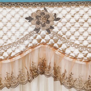 液晶电视机防尘罩55寸65寸75寸壁挂式欧式盖布蕾丝电视套2023新款