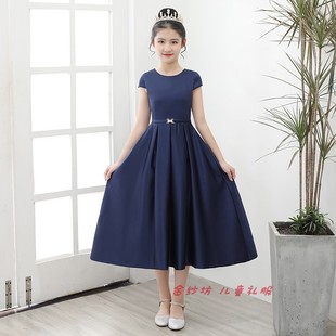 儿童女童高端洋气走秀主持晚礼服小提琴钢琴乐队演出合唱服秋冬款