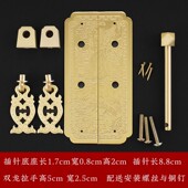 中式 仿古纯黄铜拉手复古刻花直条把手衣橱书柜门红实木家具铜配件