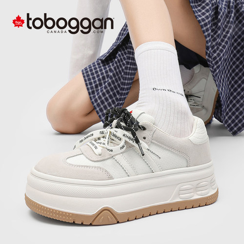 TOBOGGAN厚底增高透气板鞋女