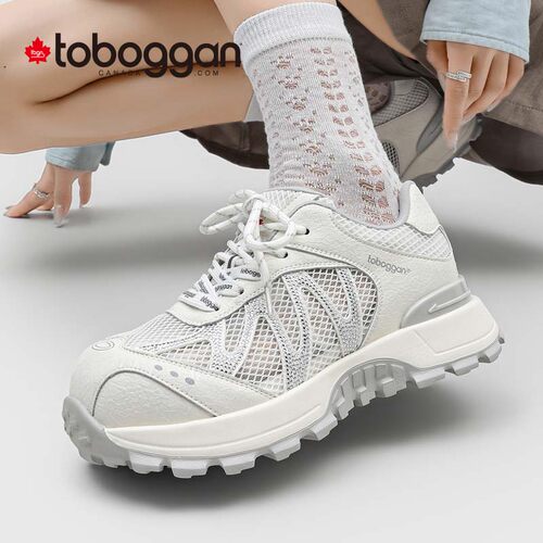 TOBOGGAN休闲风跑鞋厚底老爹鞋轻便女透气网面增高运动鞋慢女鞋