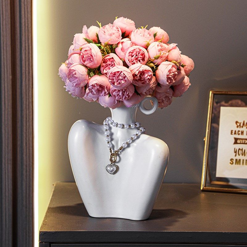 高级感创意人体造型艺术花瓶客厅插花花器家居酒柜装饰品小众摆件,家居饰品,花瓶,淘宝优惠券,粉丝福利购,淘宝优惠卷