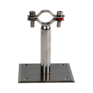 304不锈钢固定管支架方形底座卡扣夹钢管抱箍管夹水管卡夹子管卡