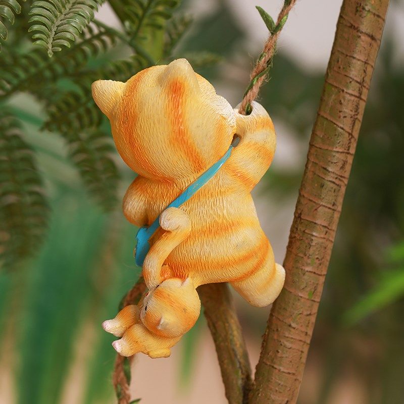 户外攀登爬树小猫咪露台花园阳台布置造景庭院摆件幼儿园装饰挂件,家居饰品,户外/庭院摆件,淘宝优惠券,粉丝福利购,淘宝优惠卷