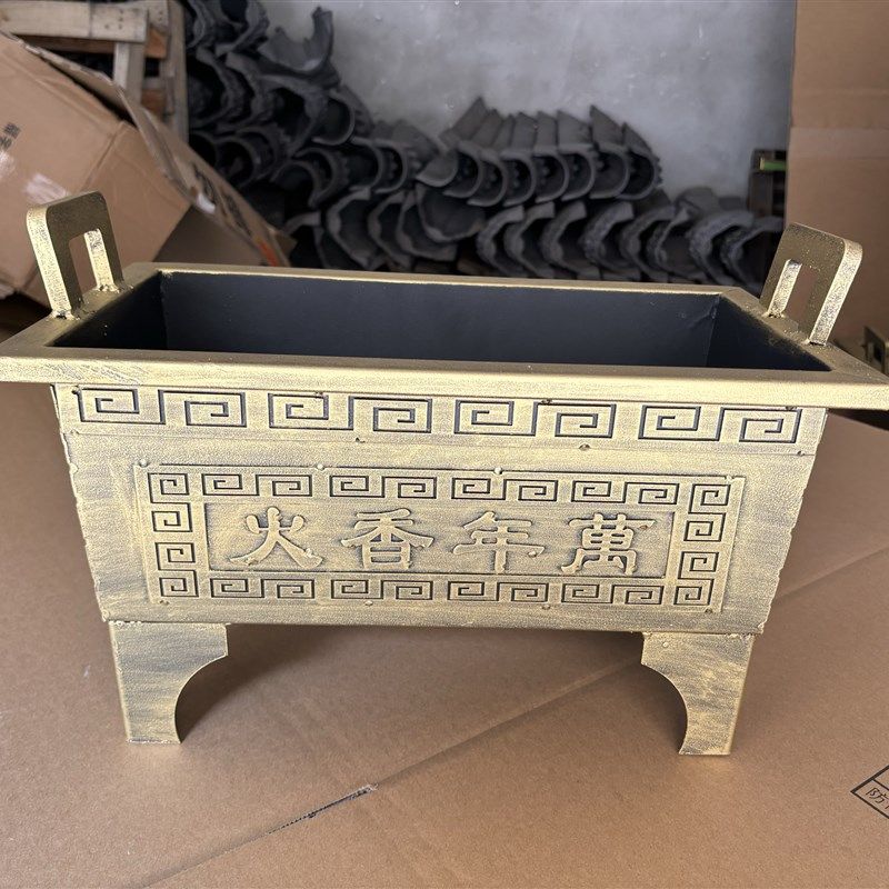 大香炉寺庙铸铁不绣钢合制长方形室内家用供佛插香炉大型祠堂香炉,家居饰品,落地摆件,淘宝优惠券,粉丝福利购,淘宝优惠卷