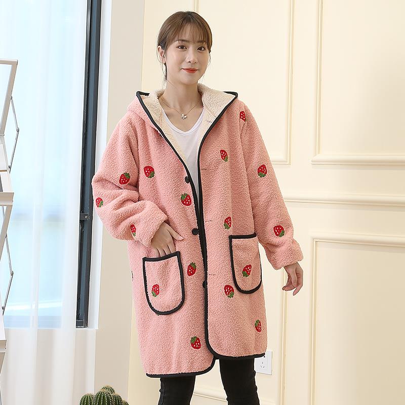 冬季保暖棉罩衣女式大人加绒加厚工作服外套围裙2025新款冬天外穿