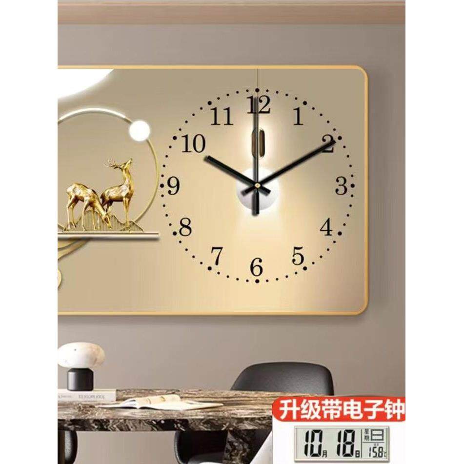 2025新款万年历挂钟客厅装饰画与日历餐厅挂钟墙上挂家庭创意时钟