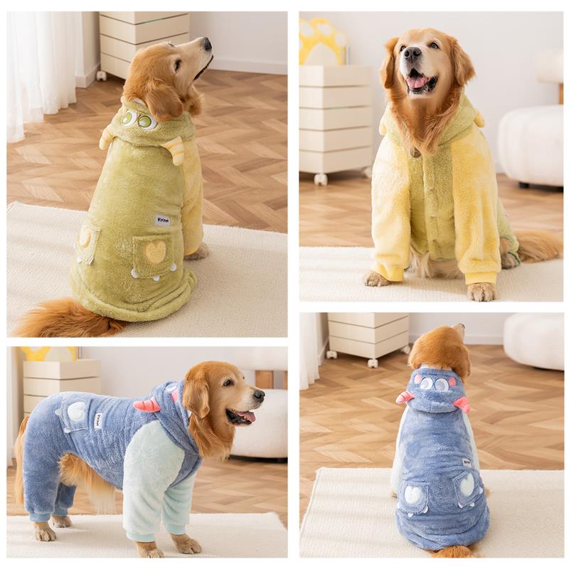 宠物衣服秋冬怪兽变身四脚绒衣中大型犬狗衣服变身装拉布拉多衣服